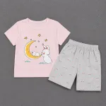 Kids Bunny & Moon Pajama Set-01433 - Image 4