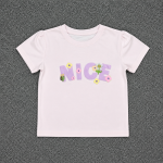 Kids Pink Tee & Floral Pants Set-01431 - Image 3