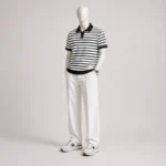 Old Money Striped Polo Shirt-P103 - Image 5