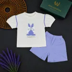 Kids  Bow Tee & Shorts  Set-211340