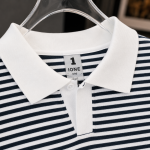 Old Money Striped Polo Shirt-P104 - Image 4