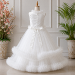 GIRLS PARTY DRESS-JX780 (WHITE) - Image 2