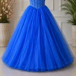 GIRLS PARTY DRESS-AC137(BLUE) - Image 5