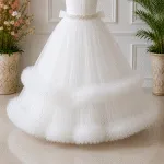 GIRLS PARTY DRESS-JX780 (WHITE) - Image 3