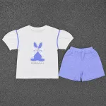 Kids  Bow Tee & Shorts  Set-211340 - Image 2