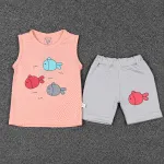 Kids Little Fish Sleeveless Set-60042 - Image 2