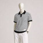 Old Money Striped Polo Shirt-P103