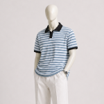 Old Money Striped Polo Shirt-P101