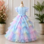 Rainbow Butterfly Party Dress-JX743 - Image 2