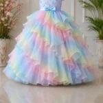 Rainbow Butterfly Party Dress-JX743 - Image 3