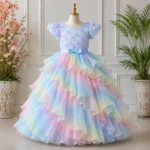 Rainbow Butterfly Party Dress-JX743