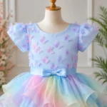 Rainbow Butterfly Party Dress-JX743 - Image 4