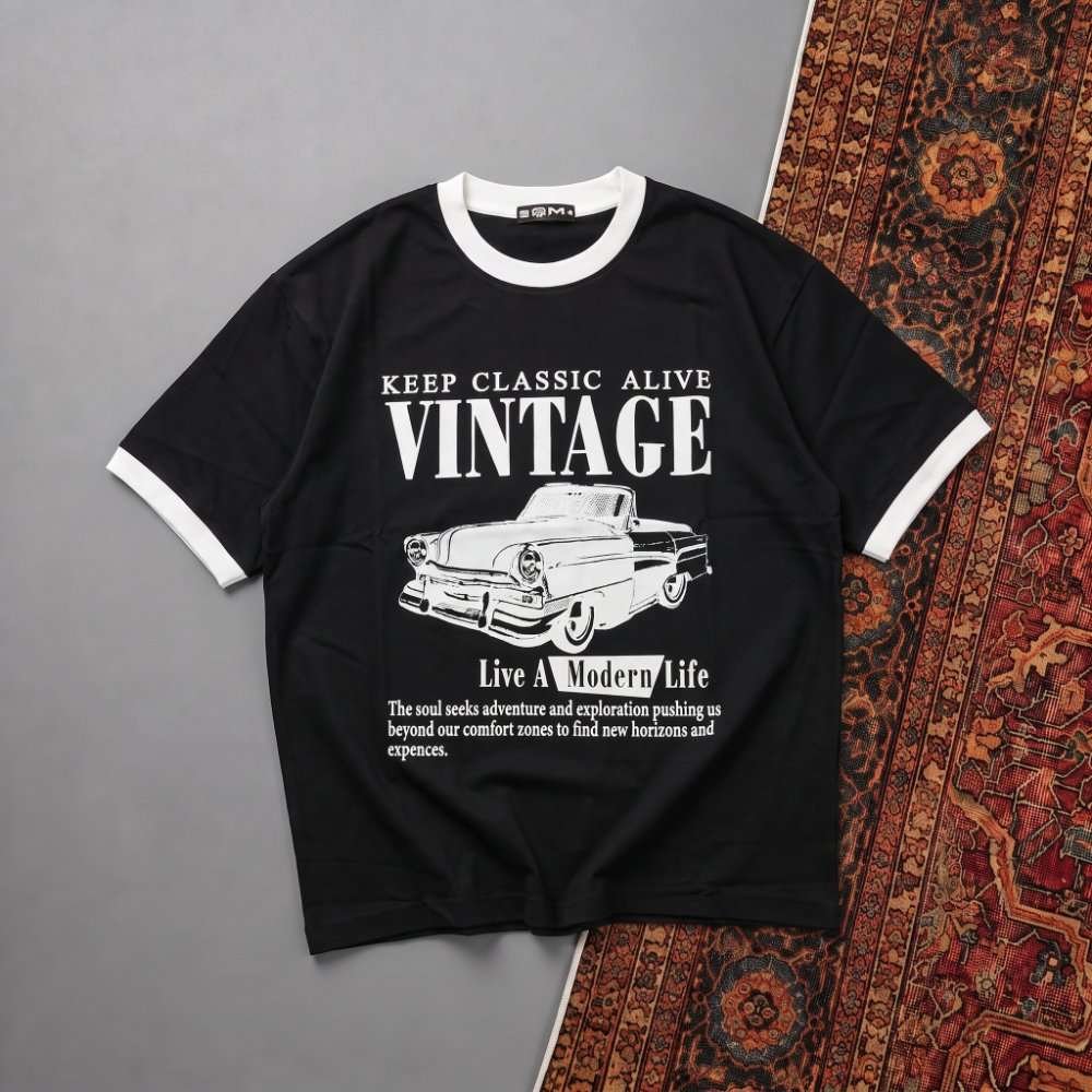 T-B-003-1 DROP SHOULDER T-SHIRT-VINTAGE - Image 1