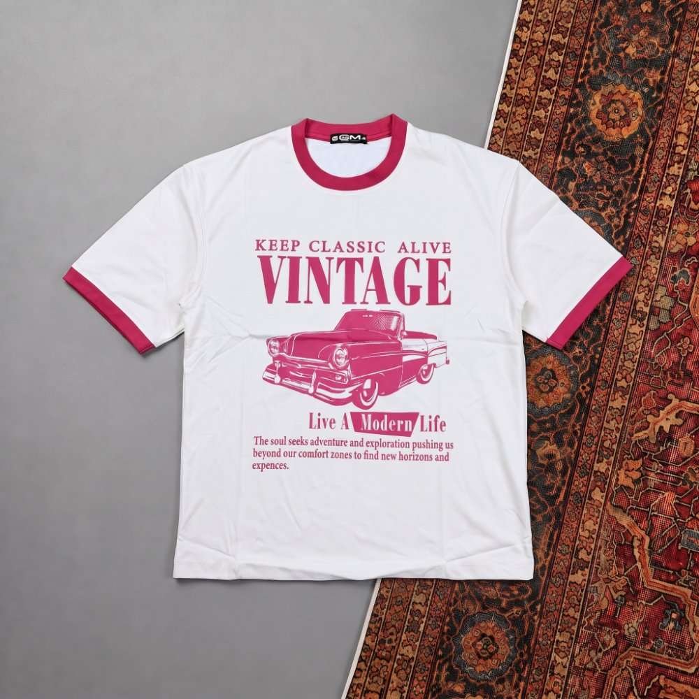 T-B-002-1 DROP SHOULDER T-SHIRT-VINTAGE - Image 1