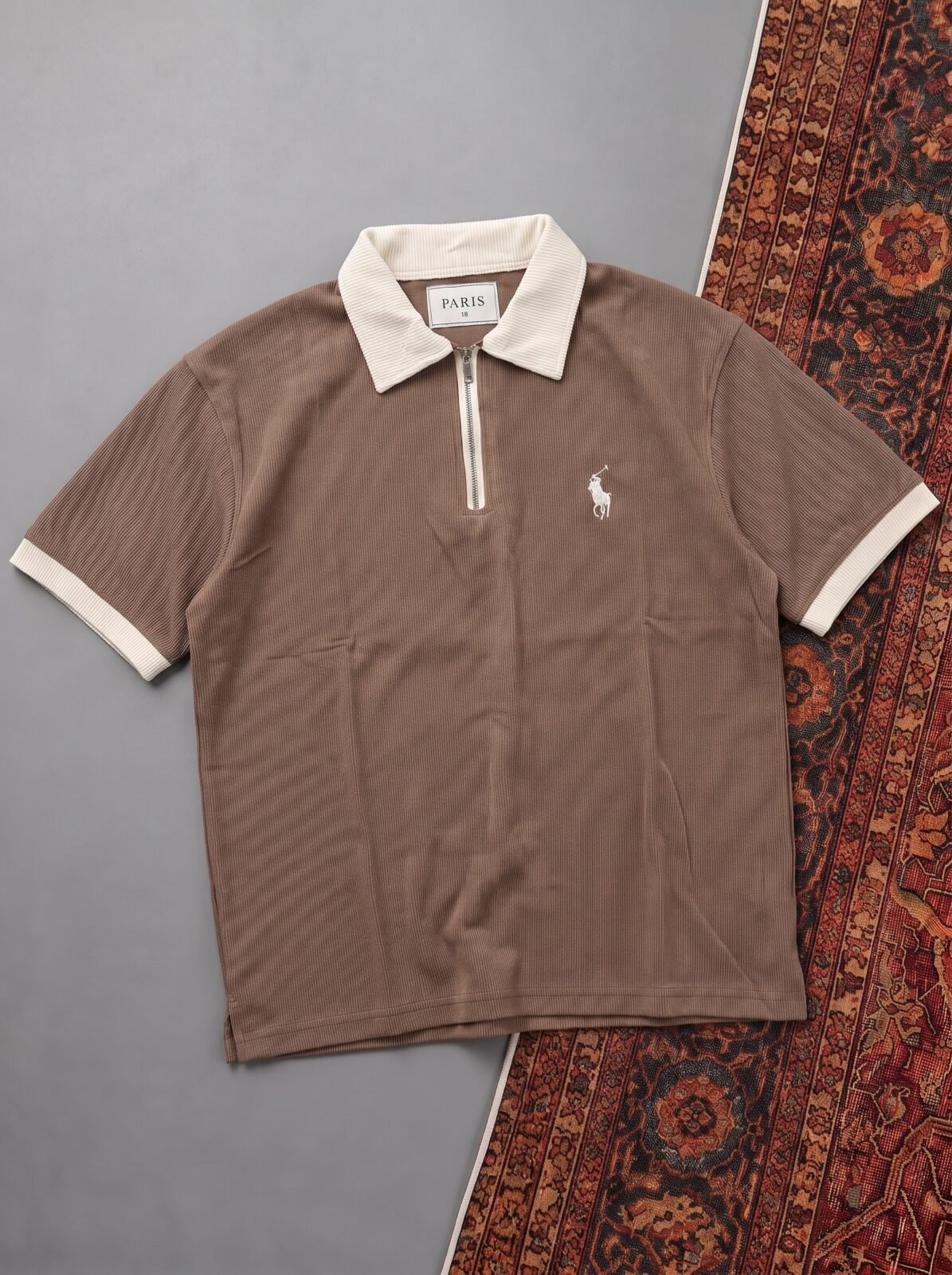 Resize_image_to_3_4_ratio_2K_202609052259 HALF-ZIP CASUAL POLO-CP01 - Image 1