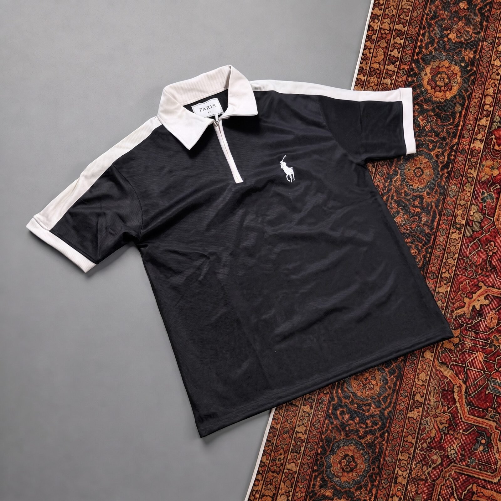polo t-shirt 07 ZIPPER NECK POLO-SP04 - Image 1