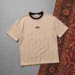 CONTRAST RIBBED NECK T-SHIRT-CR02