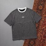 CONTRAST RIBBED NECK T-SHIRT-CR03