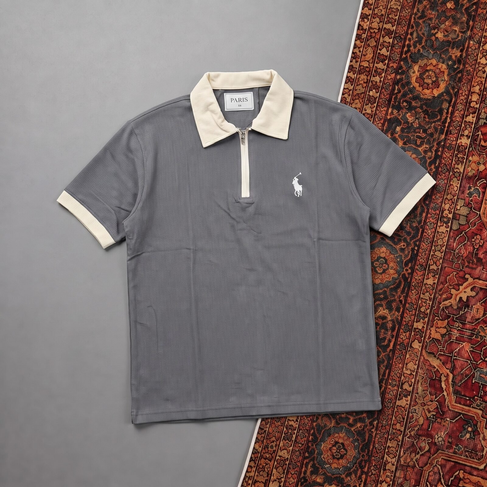 polo t-shirt 15 HALF-ZIP CASUAL POLO-CP03 - Image 1