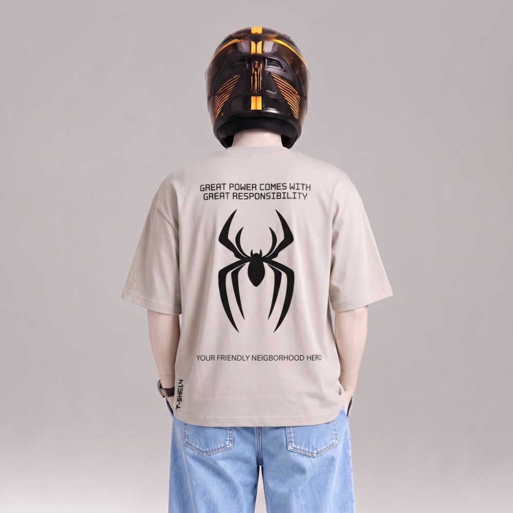 DROP SHOULDER T-SHIRT-SPIDER 04