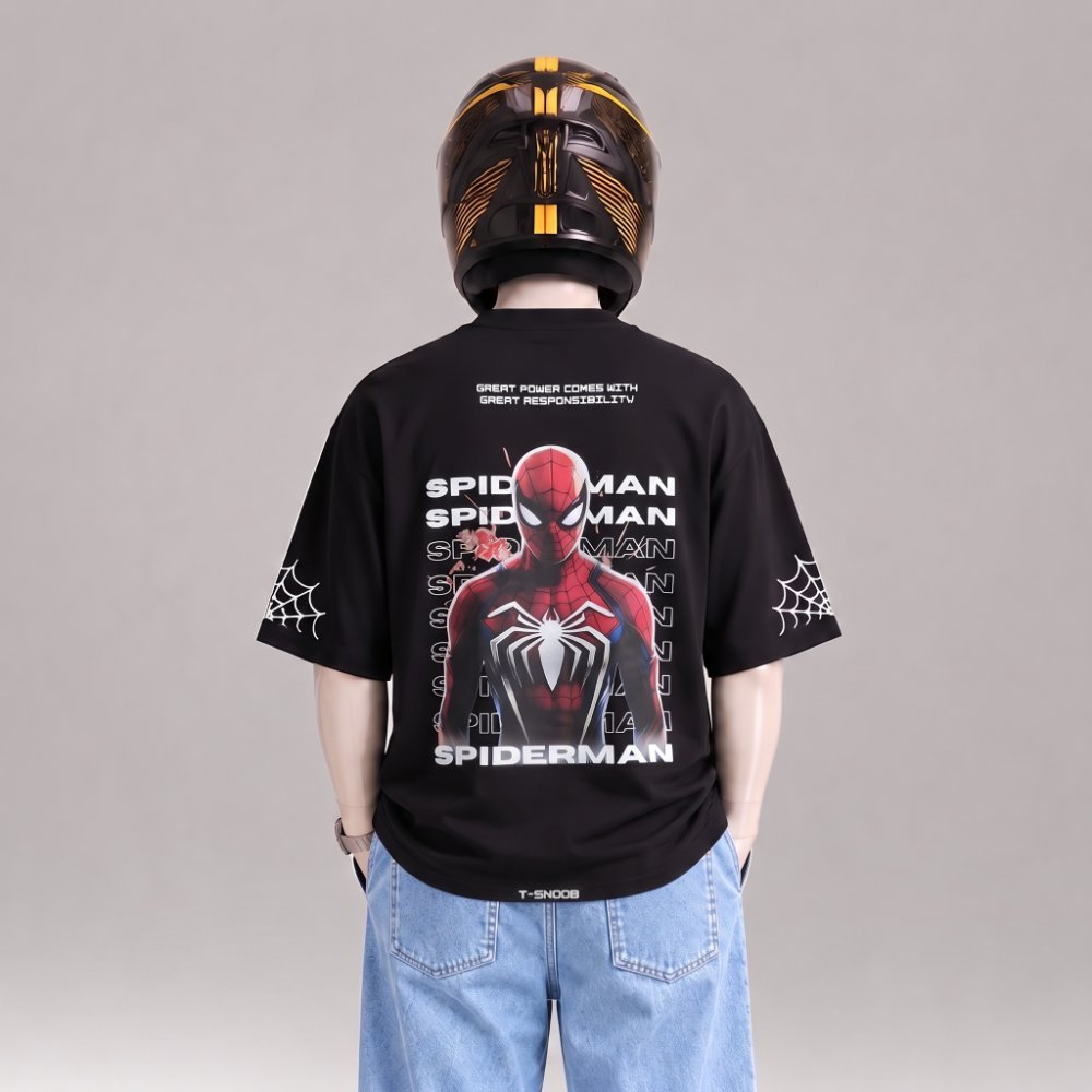 DROP SHOULDER T-SHIRT-SPIDER 01