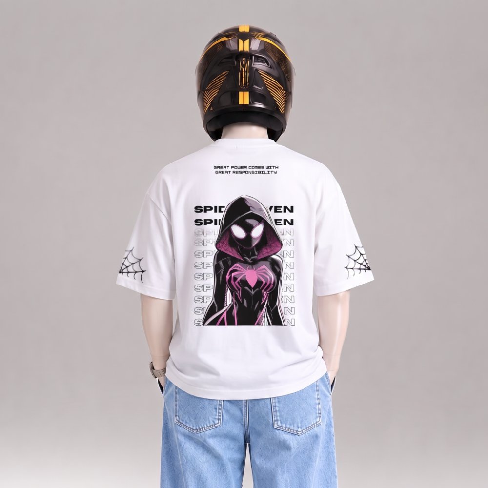 DROP SHOULDER T-SHIRT-SPIDER WOMEN